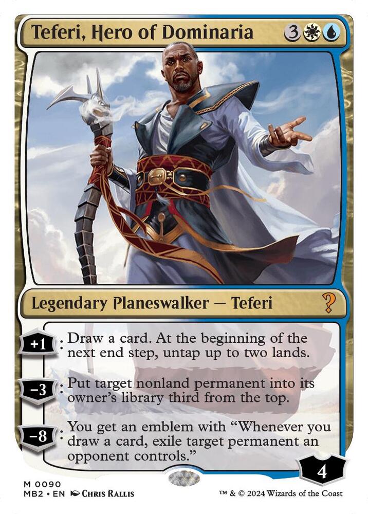 Teferi, Hero of Dominaria (White Border) (90) [Mystery Booster 2]