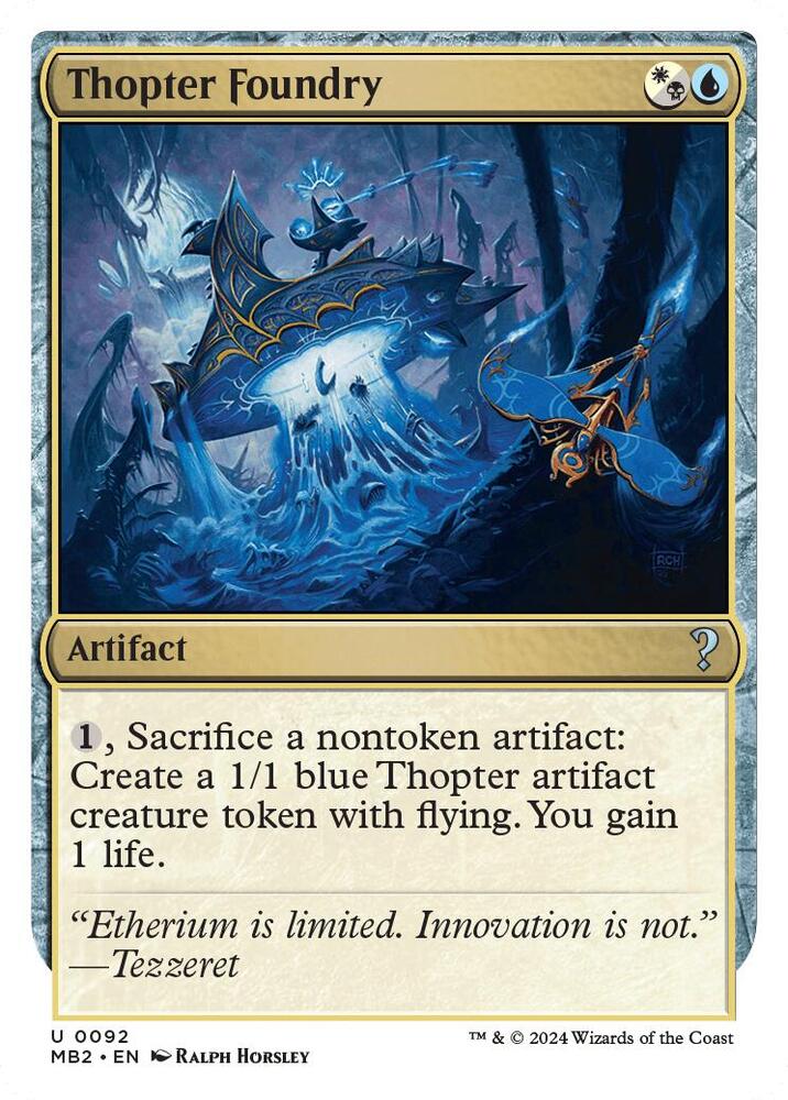 Thopter Foundry (White Border) (92) [Mystery Booster 2]