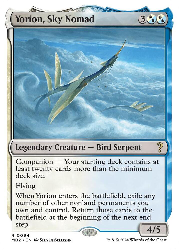 Yorion, Sky Nomad (White Border) (94) [Mystery Booster 2]