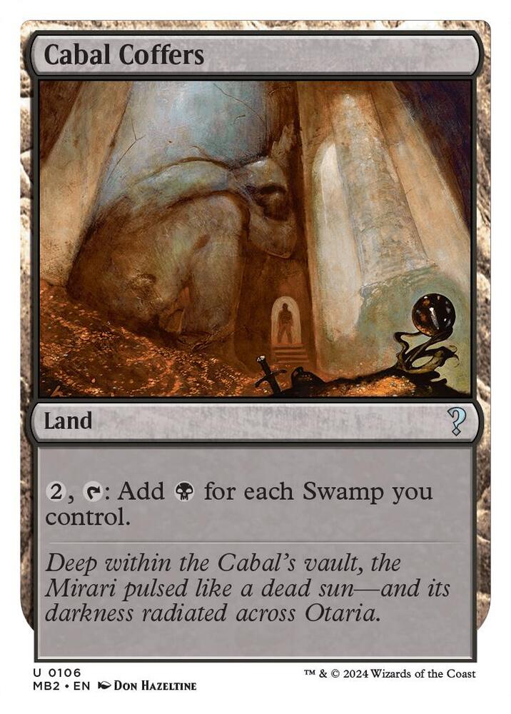 Cabal Coffers (White Border) (106) [Mystery Booster 2]