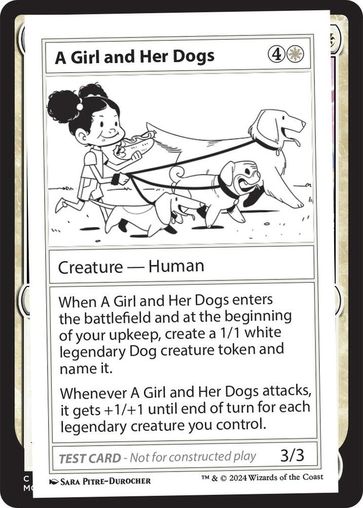 A Girl and Her Dogs (999-AGD) [Mystery Booster 2 Playtest Cards]