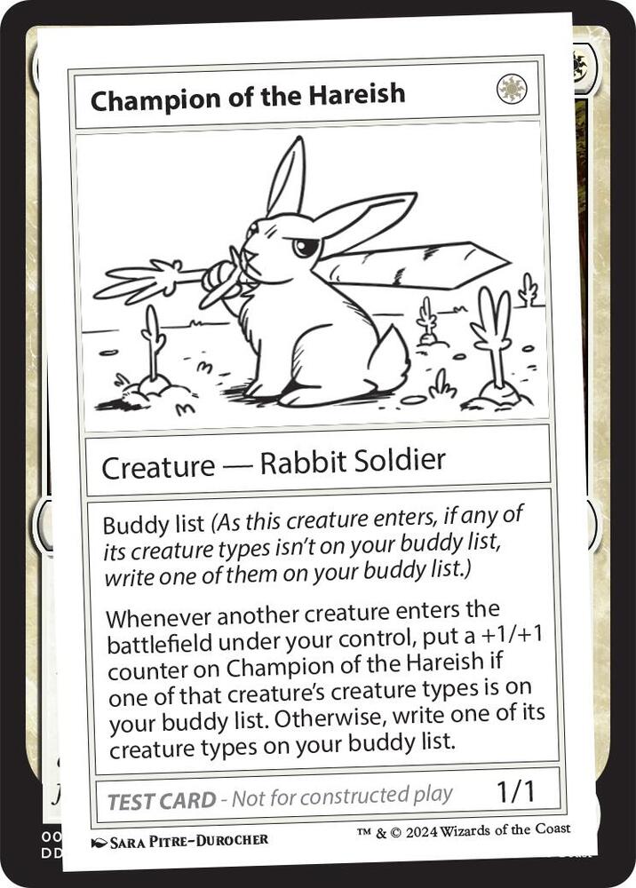 Champion of the Hareish (999-COH) [Mystery Booster 2 Playtest Cards]
