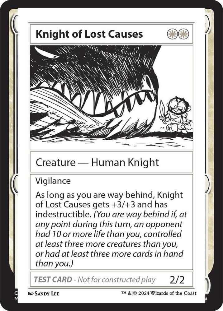 Knight of Lost Causes (999-KOLC) [Mystery Booster 2 Playtest Cards]