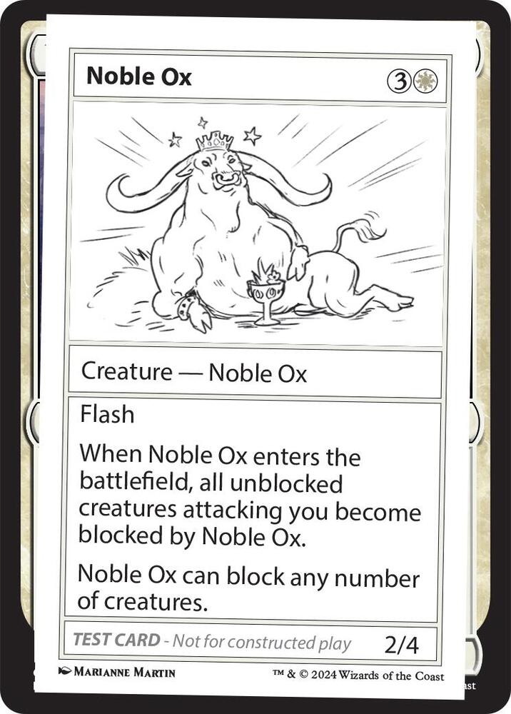 Noble Ox (999-NO) [Mystery Booster 2 Playtest Cards]