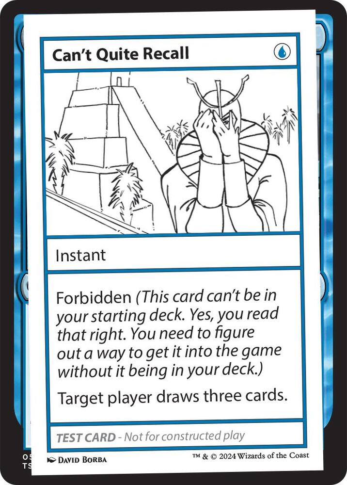 Can't Quite Recall (999-CQR) [Mystery Booster 2 Playtest Cards]