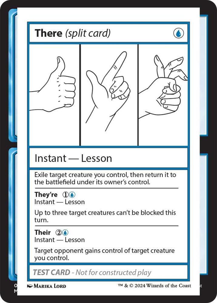 There (split card) [Mystery Booster 2 Playtest Cards]