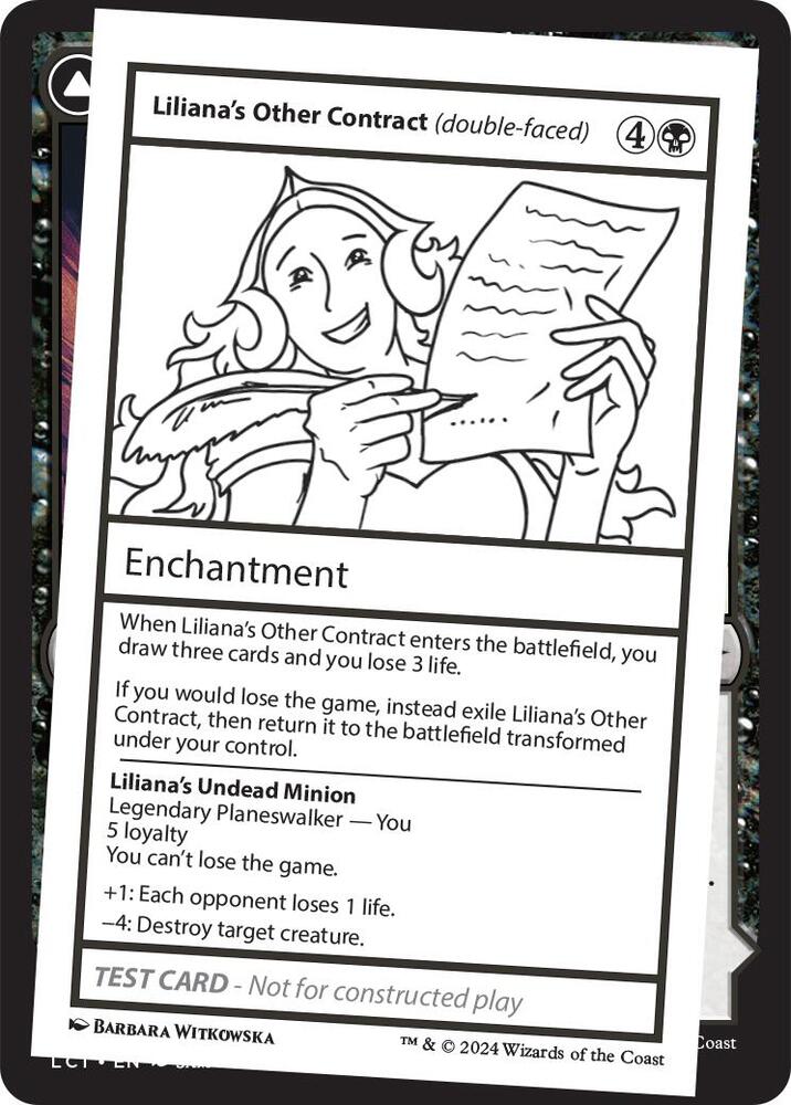 Liliana's Other Contract (double-faced) (999-LOC) [Mystery Booster 2 Playtest Cards]