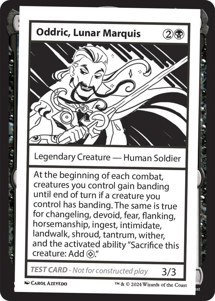 Oddric, Lunar Marquis (999-OLM) [Mystery Booster 2 Playtest Cards]