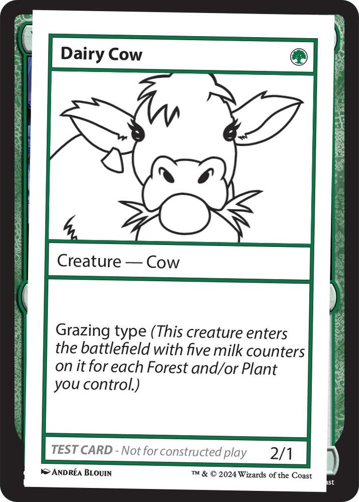 Dairy Cow (999-DC) [Mystery Booster 2 Playtest Cards]