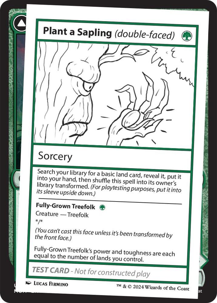 Plant a Sapling (double-faced) (999-PAS) [Mystery Booster 2 Playtest Cards]