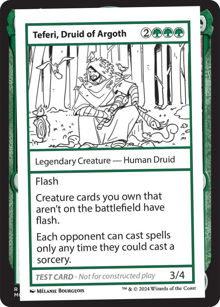 Teferi, Druid of Argoth (999-TDOA) [Mystery Booster 2 Playtest Cards]
