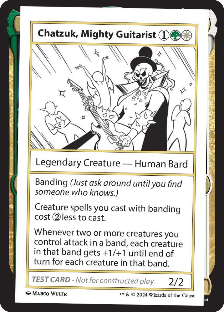 Chatzuk, Mighty Guitarist (999-CMG) [Mystery Booster 2 Playtest Cards]