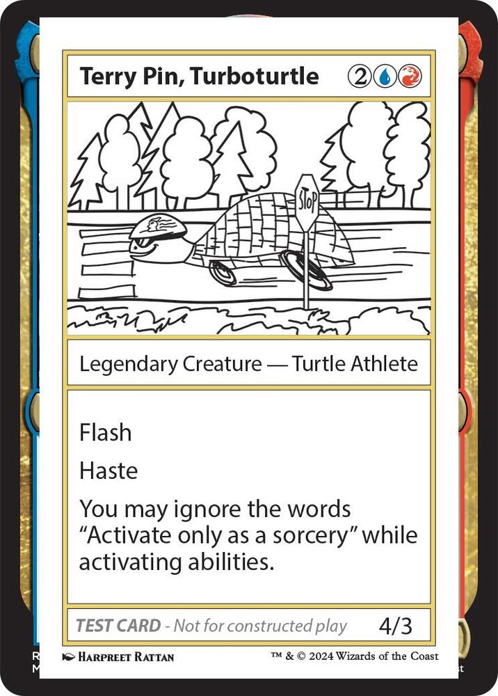 Terry Pin, Turboturtle (999-TPTT) [Mystery Booster 2 Playtest Cards]