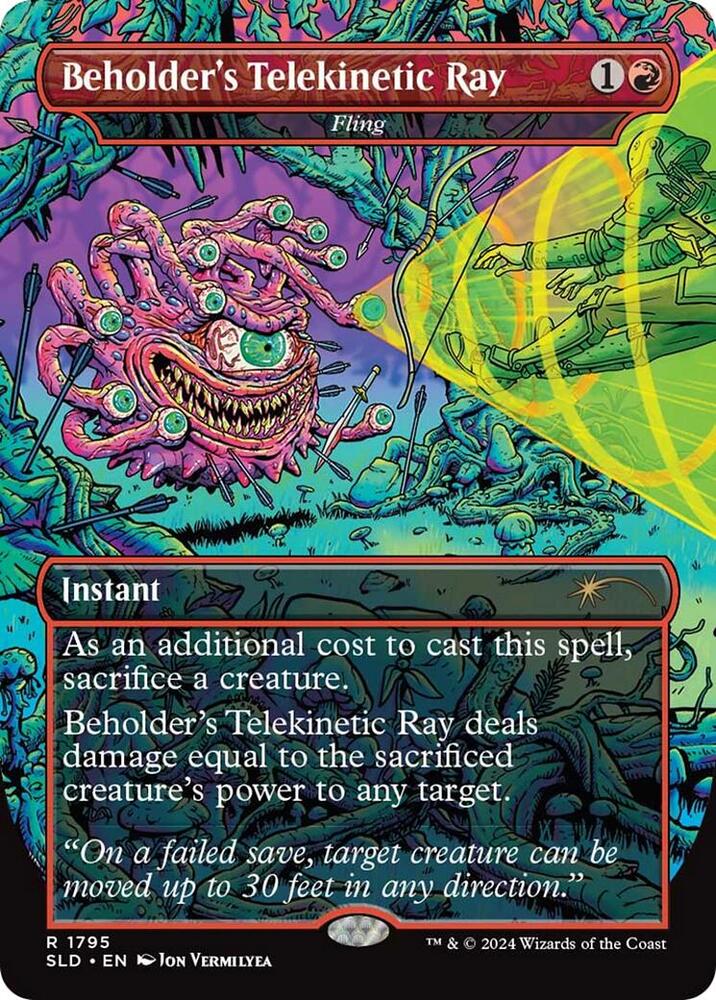 Beholder's Telekinetic Ray - Fling (1795) [Secret Lair Drop]