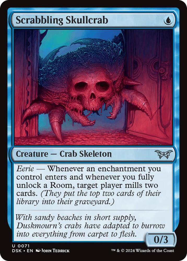 Scrabbling Skullcrab (71) [Duskmourn: House of Horror]