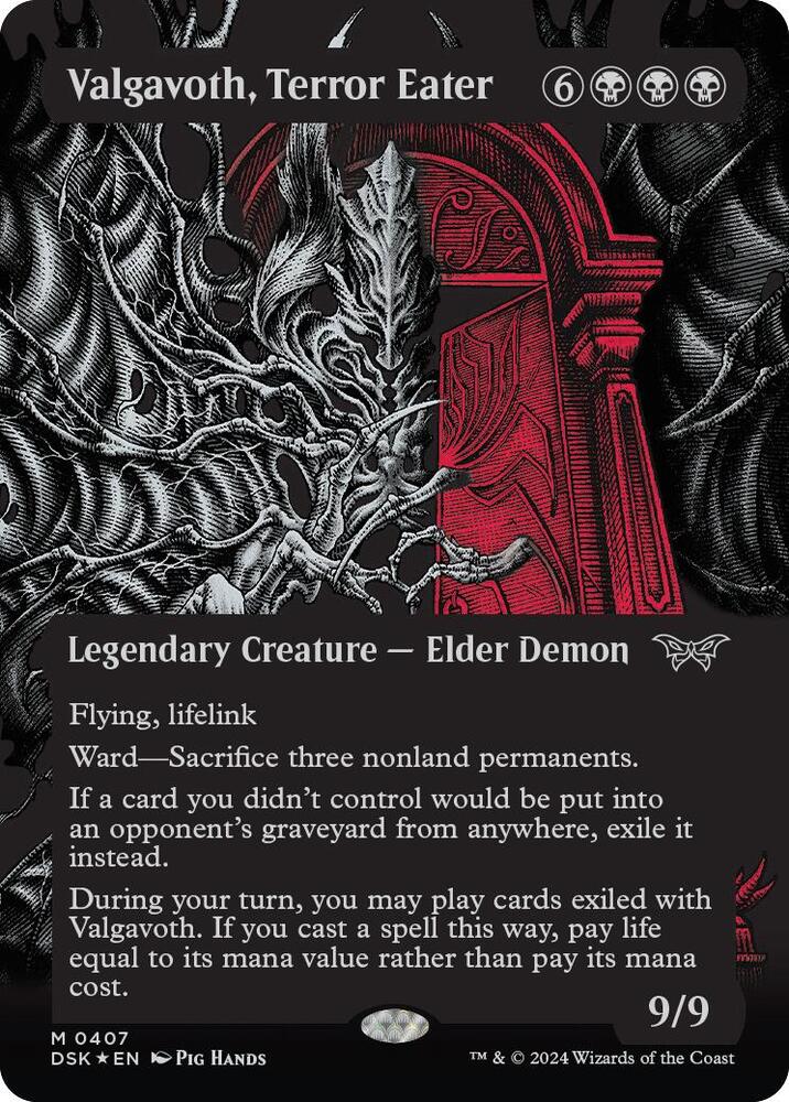 Valgavoth, Terror Eater (Showcase) (Textured Foil) (407) [Duskmourn: House of Horror]