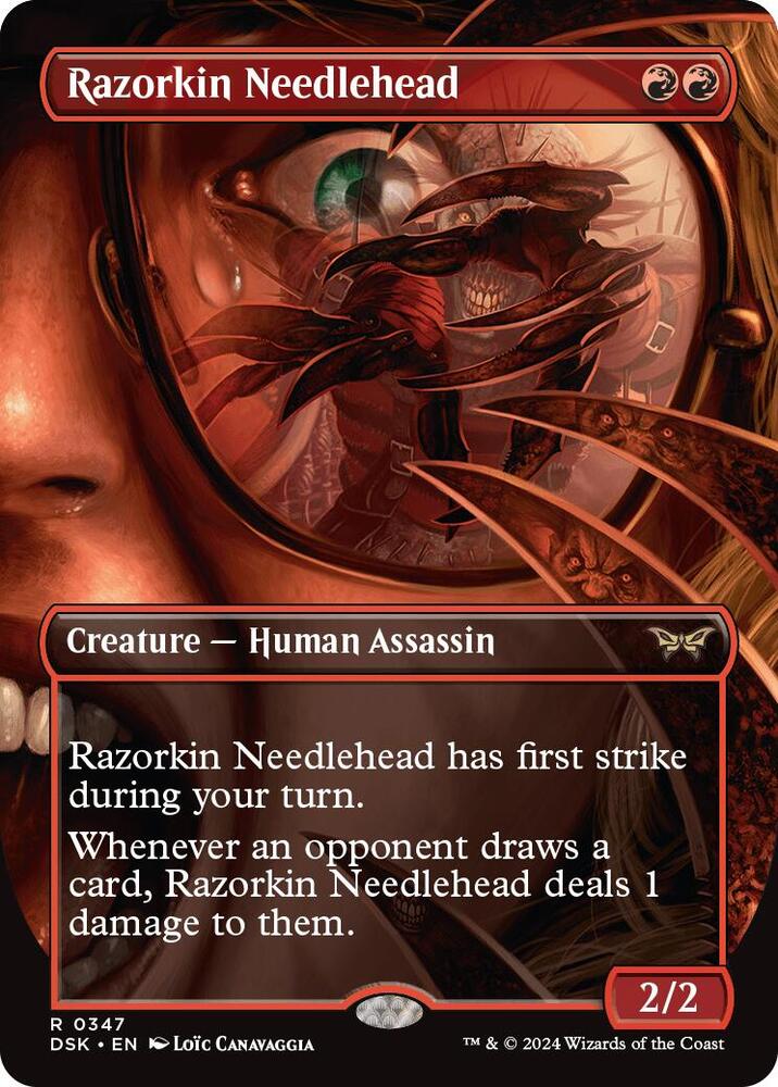 Razorkin Needlehead (Borderless) (347) [Duskmourn: House of Horror]