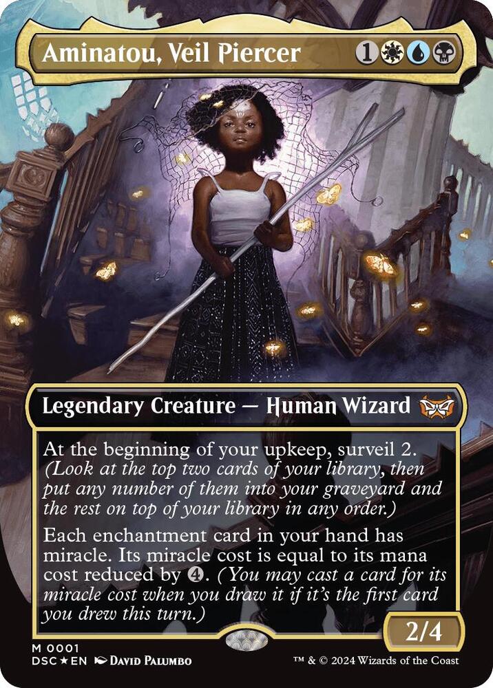 Aminatou, Veil Piercer (Borderless) (1) [Duskmourn: House of Horror Commander]