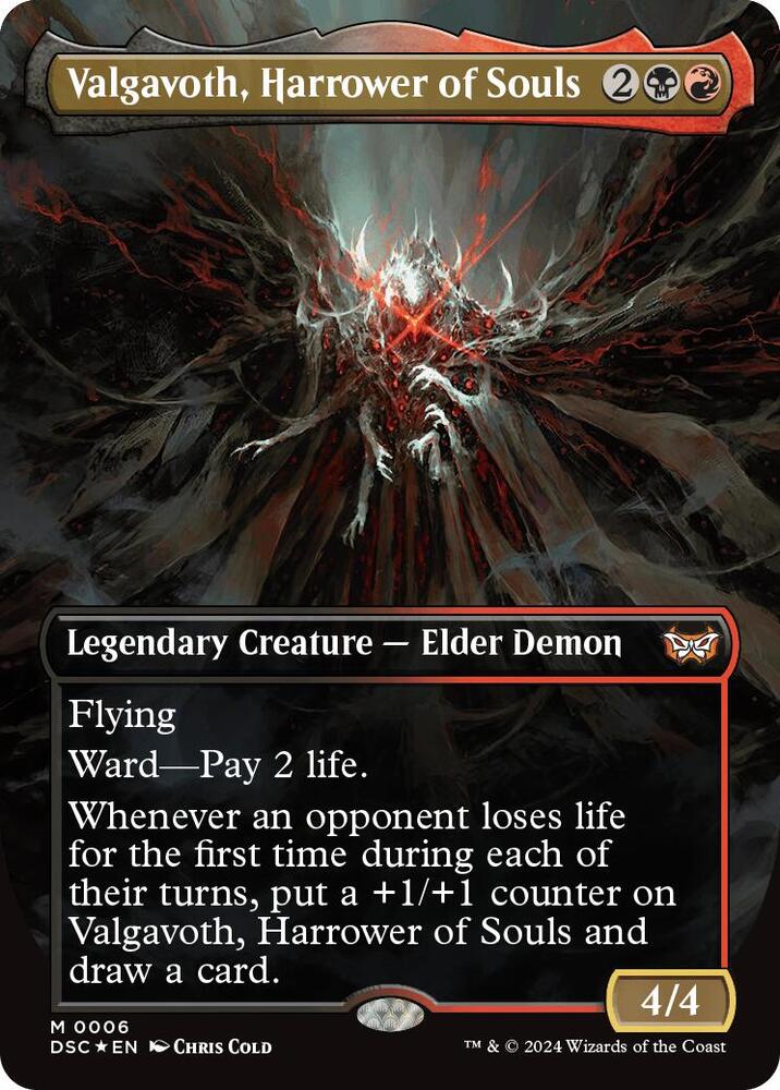 Valgavoth, Harrower of Souls (Borderless) (6) [Duskmourn: House of Horror Commander]