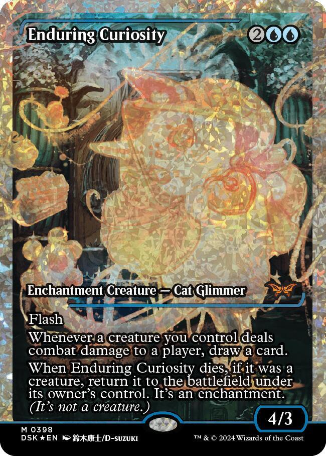 Enduring Curiosity (Showcase) (Fracture Foil) (398) [Duskmourn: House of Horror]