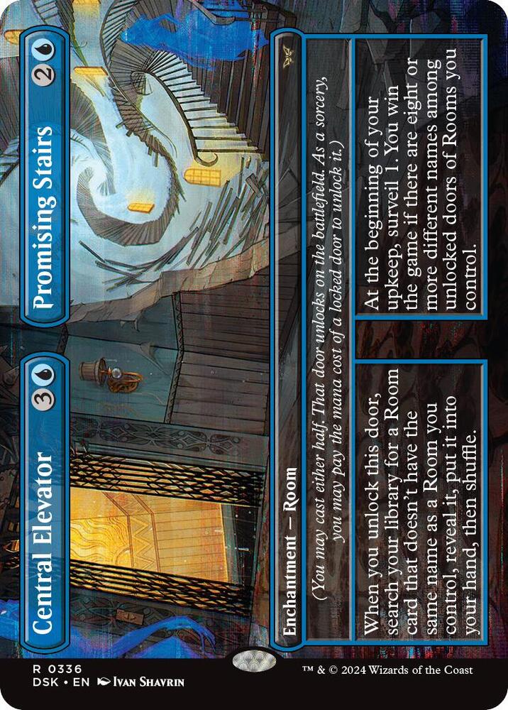 Central Elevator // Promising Stairs (Borderless) (336) [Duskmourn: House of Horror]