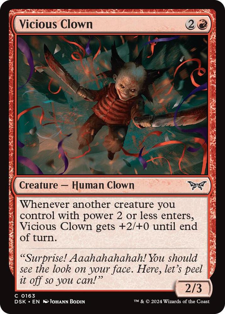 Vicious Clown (163) [Duskmourn: House of Horror]