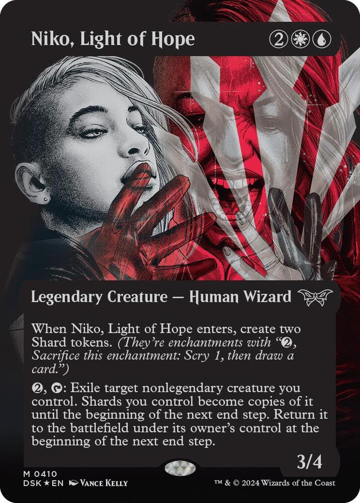 Niko, Light of Hope (Showcase) (Textured Foil) (410) [Duskmourn: House of Horror]