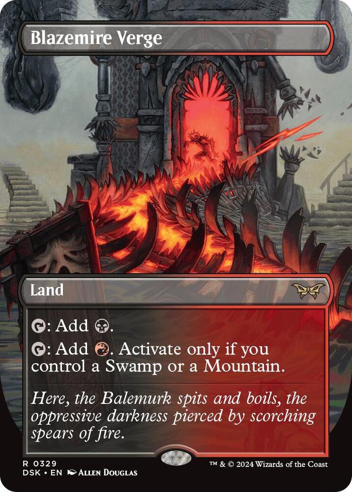 Blazemire Verge (Borderless) (329) [Duskmourn: House of Horror]