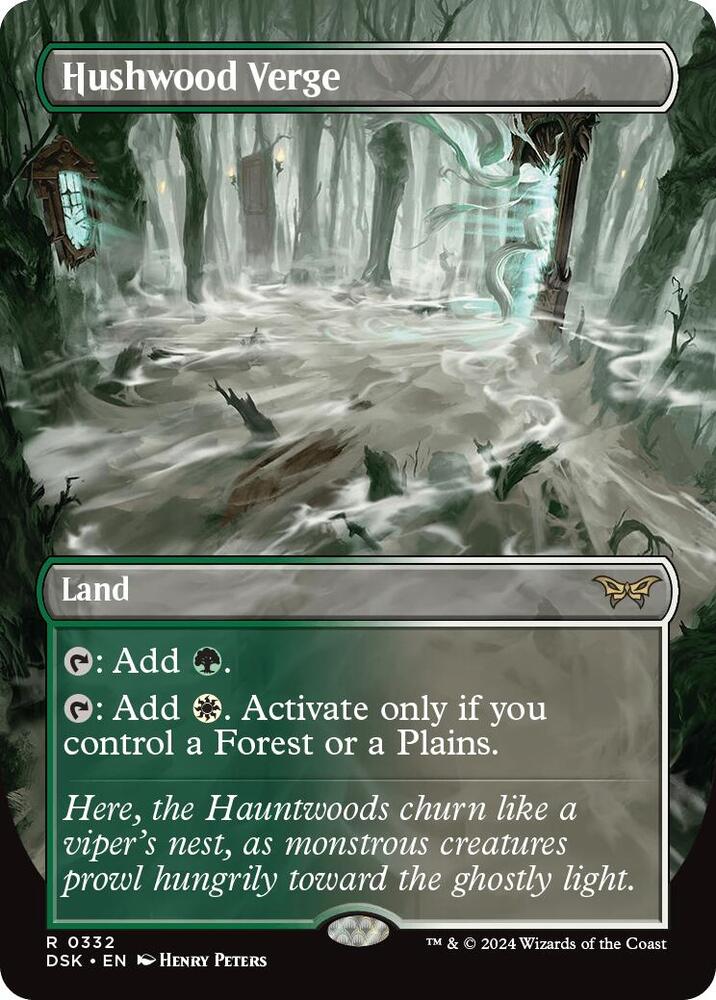 Hushwood Verge (Borderless) (332) [Duskmourn: House of Horror]