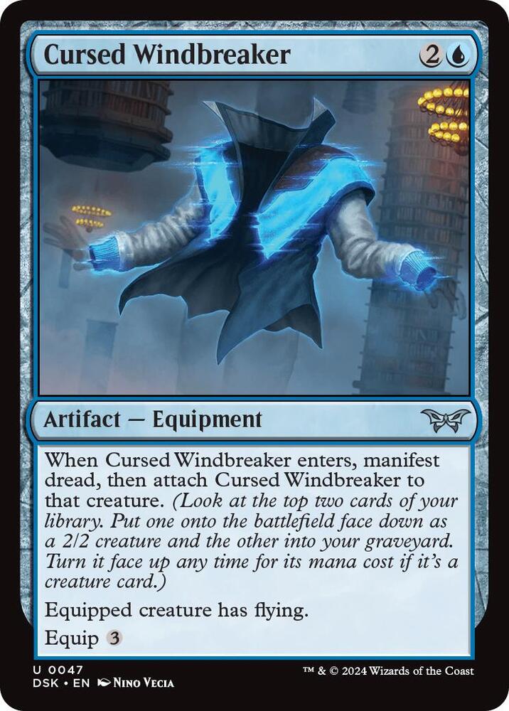 Cursed Windbreaker (47) [Duskmourn: House of Horror]