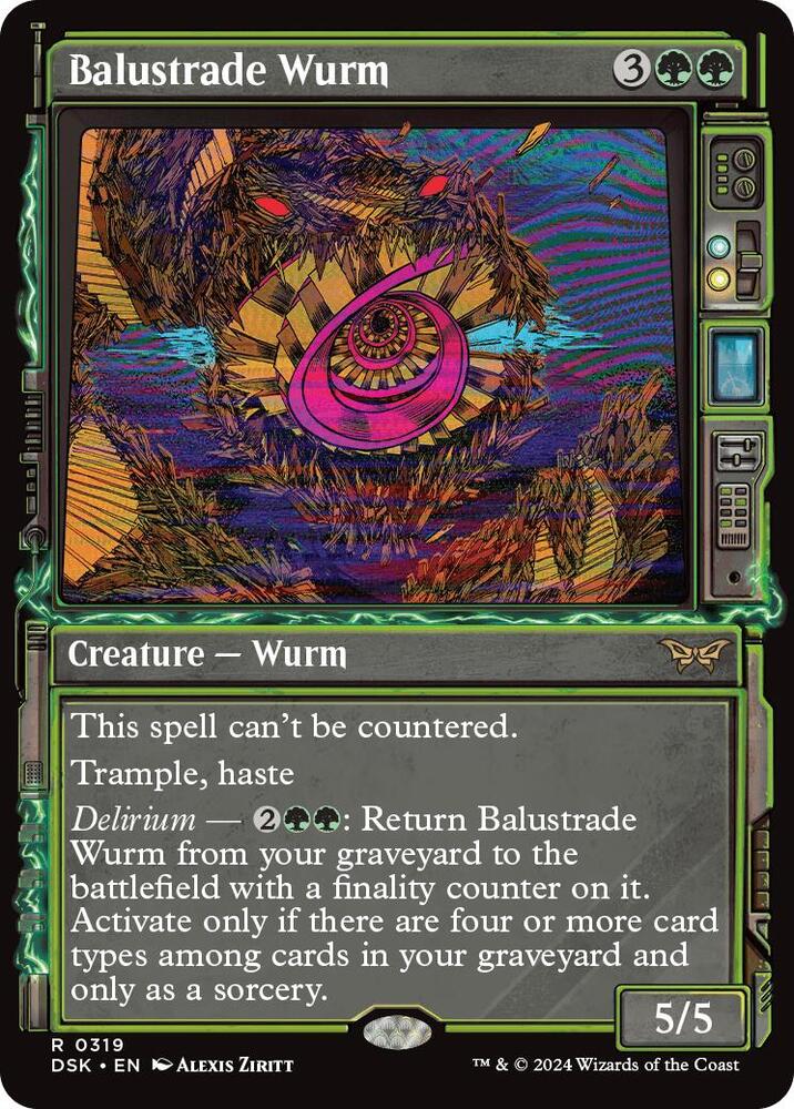 Balustrade Wurm (Showcase) (319) [Duskmourn: House of Horror]