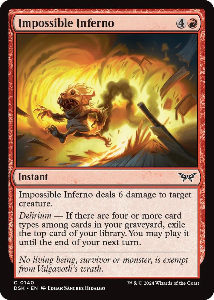 Impossible Inferno (140) [Duskmourn: House of Horror]