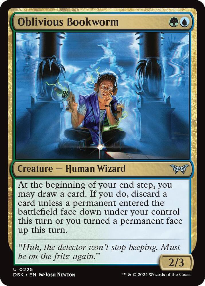 Oblivious Bookworm (0225) [Duskmourn: House of Horror]
