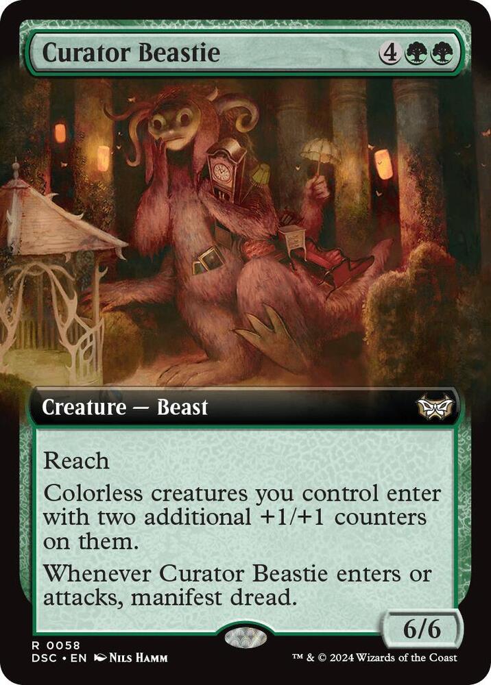 Curator Beastie (Extended Art) (58) [Duskmourn: House of Horror Commander]