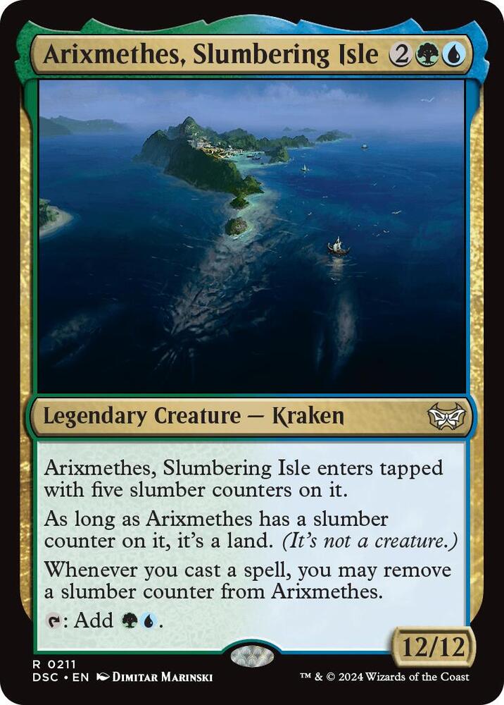 Arixmethes, Slumbering Isle (211) [Duskmourn: House of Horror Commander]