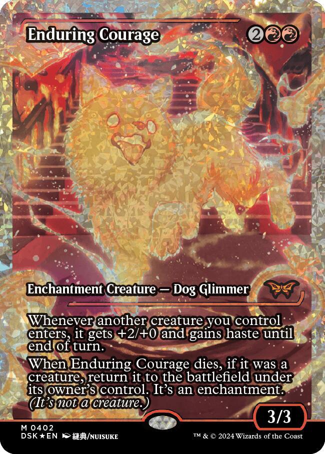 Enduring Courage (Showcase) (Fracture Foil) (402) [Duskmourn: House of Horror]