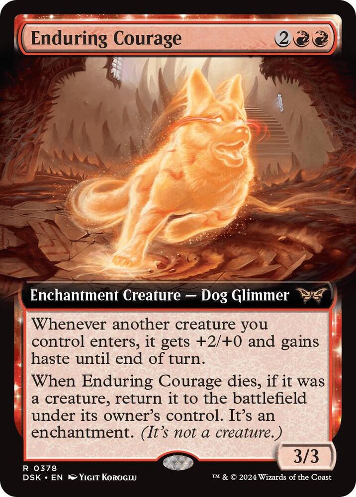 Enduring Courage (Extended Art) (378) [Duskmourn: House of Horror]