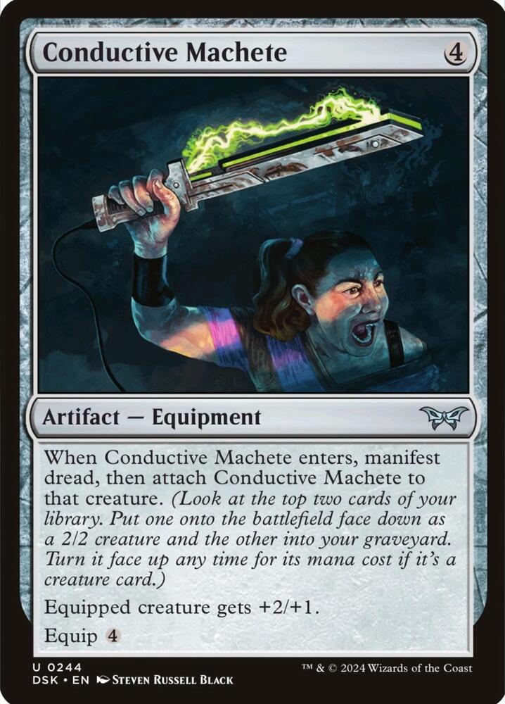 Conductive Machete (244) [Duskmourn: House of Horror]