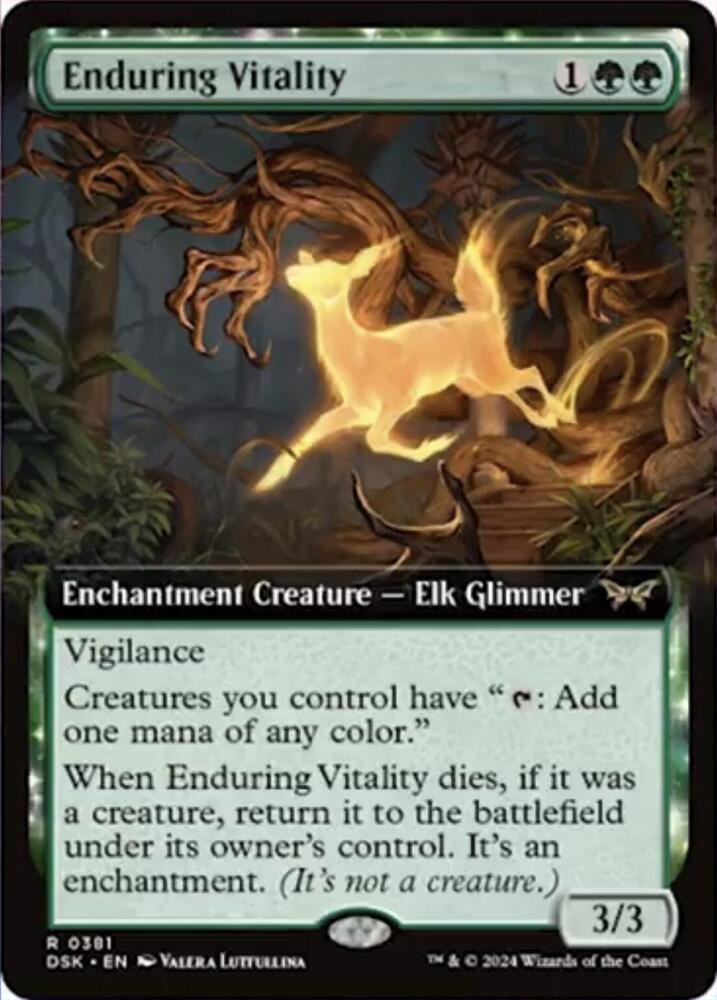 Enduring Vitality (Extended Art) (381) [Duskmourn: House of Horror]