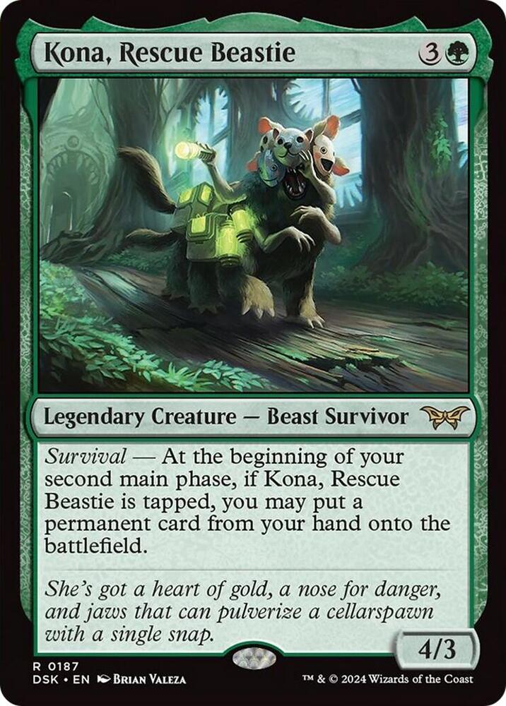Kona, Rescue Beastie (0187) [Duskmourn: House of Horror]