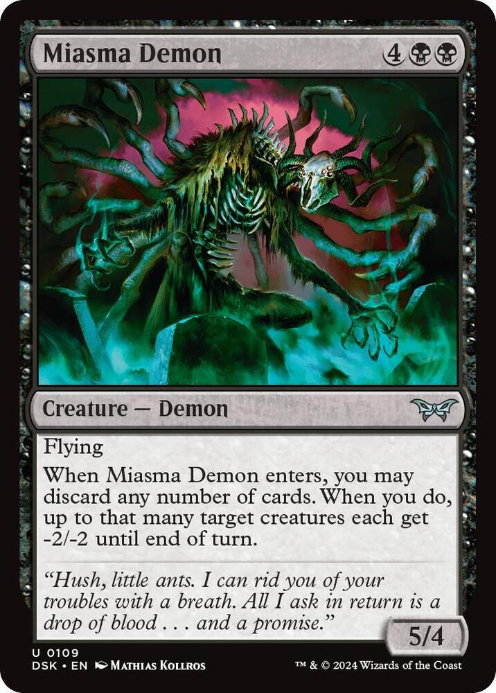 Miasma Demon (109) [Duskmourn: House of Horror]
