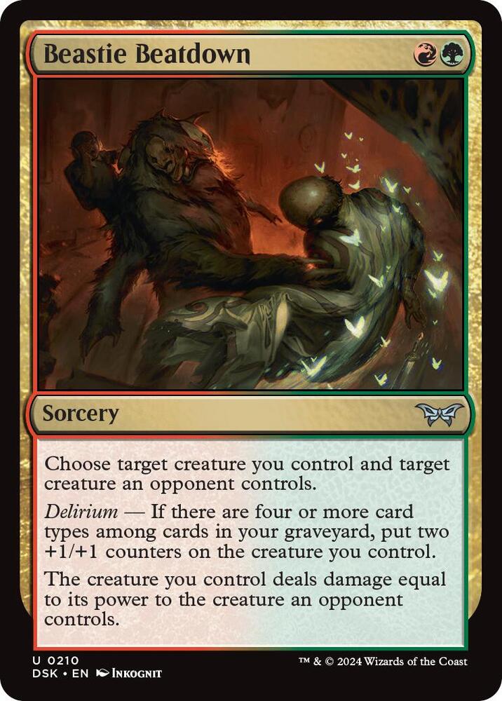 Beastie Beatdown (210) [Duskmourn: House of Horror]