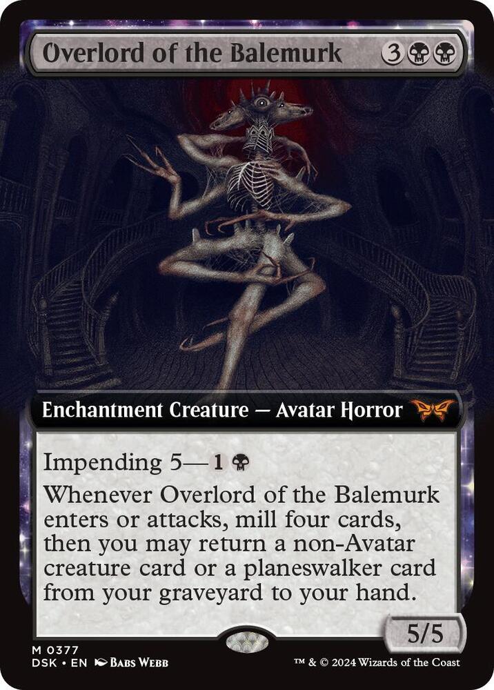 Overlord of the Balemurk (Extended Art) (377) [Duskmourn: House of Horror]