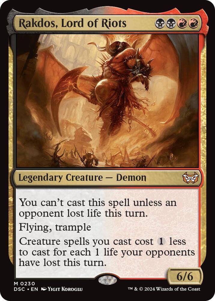 Rakdos, Lord of Riots (230) [Duskmourn: House of Horror Commander]
