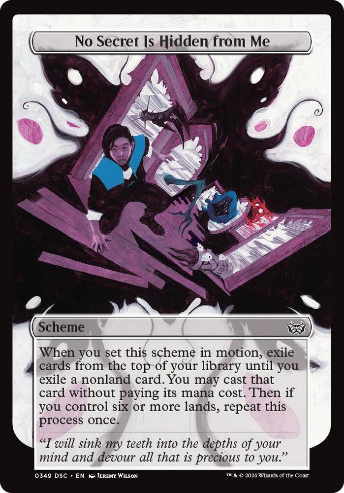 No Secret Is Hidden from Me (Full Art) (349) [Archenemy: Duskmourn]