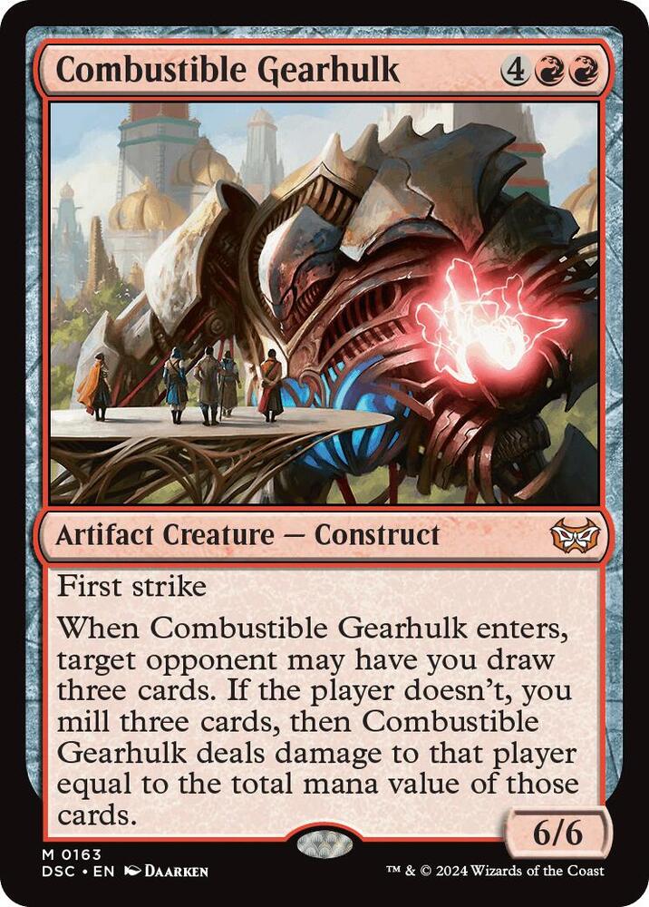 Combustible Gearhulk (163) [Duskmourn: House of Horror Commander]