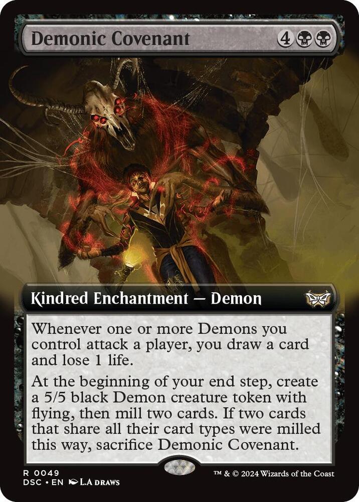 Demonic Covenant (Extended Art) (49) [Duskmourn: House of Horror Commander]