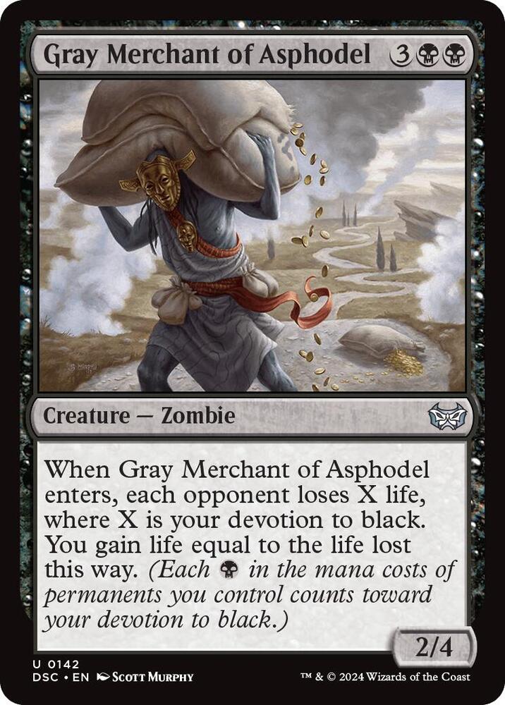 Gray Merchant of Asphodel (142) [Duskmourn: House of Horror Commander]