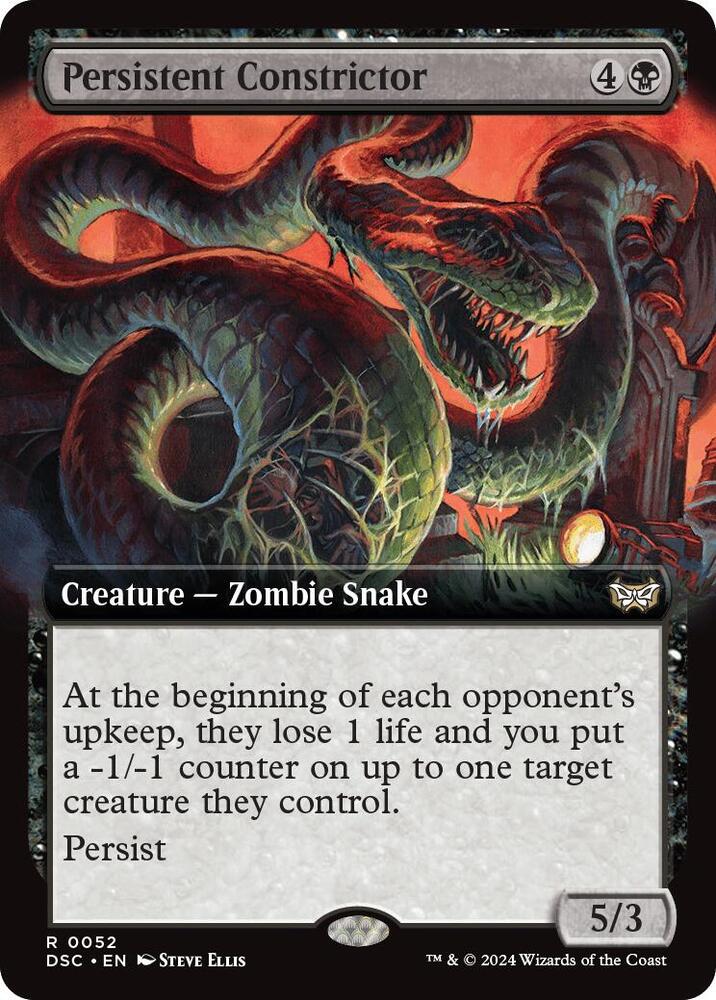 Persistent Constrictor (Extended Art) (52) [Duskmourn: House of Horror Commander]