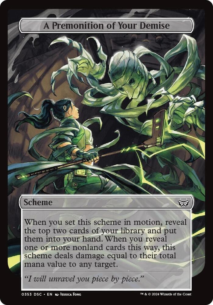 A Premonition of Your Demise (Full Art) (353) [Archenemy: Duskmourn]